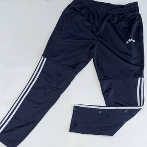 Adidas Men’s Navy Joggers with White Stripes partial breakaway pants